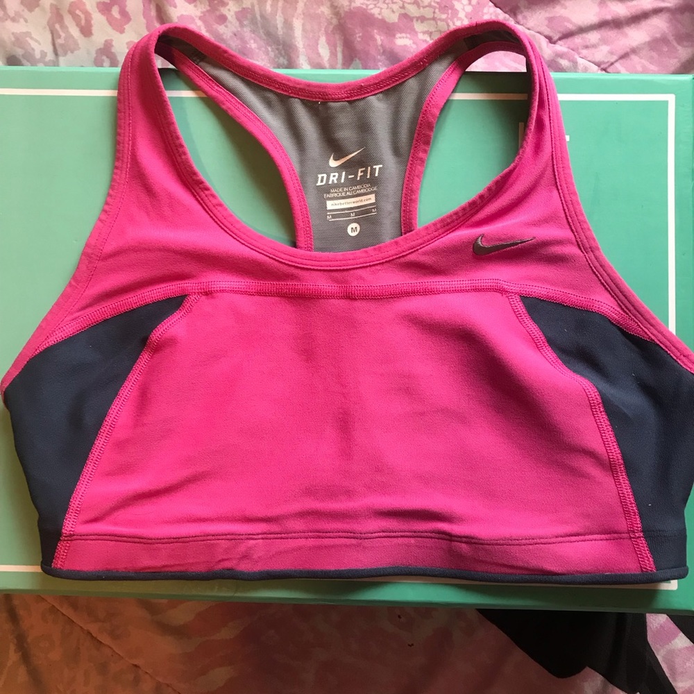 NIKE Dri-Fit Sports Bra Size Pinkberry